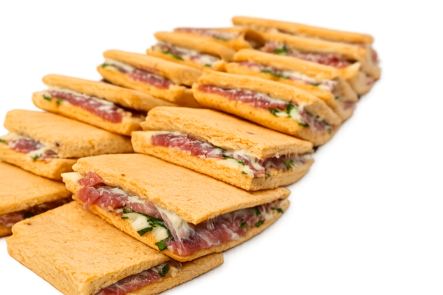 Pack de 16 mini sándwiches de carpaccio