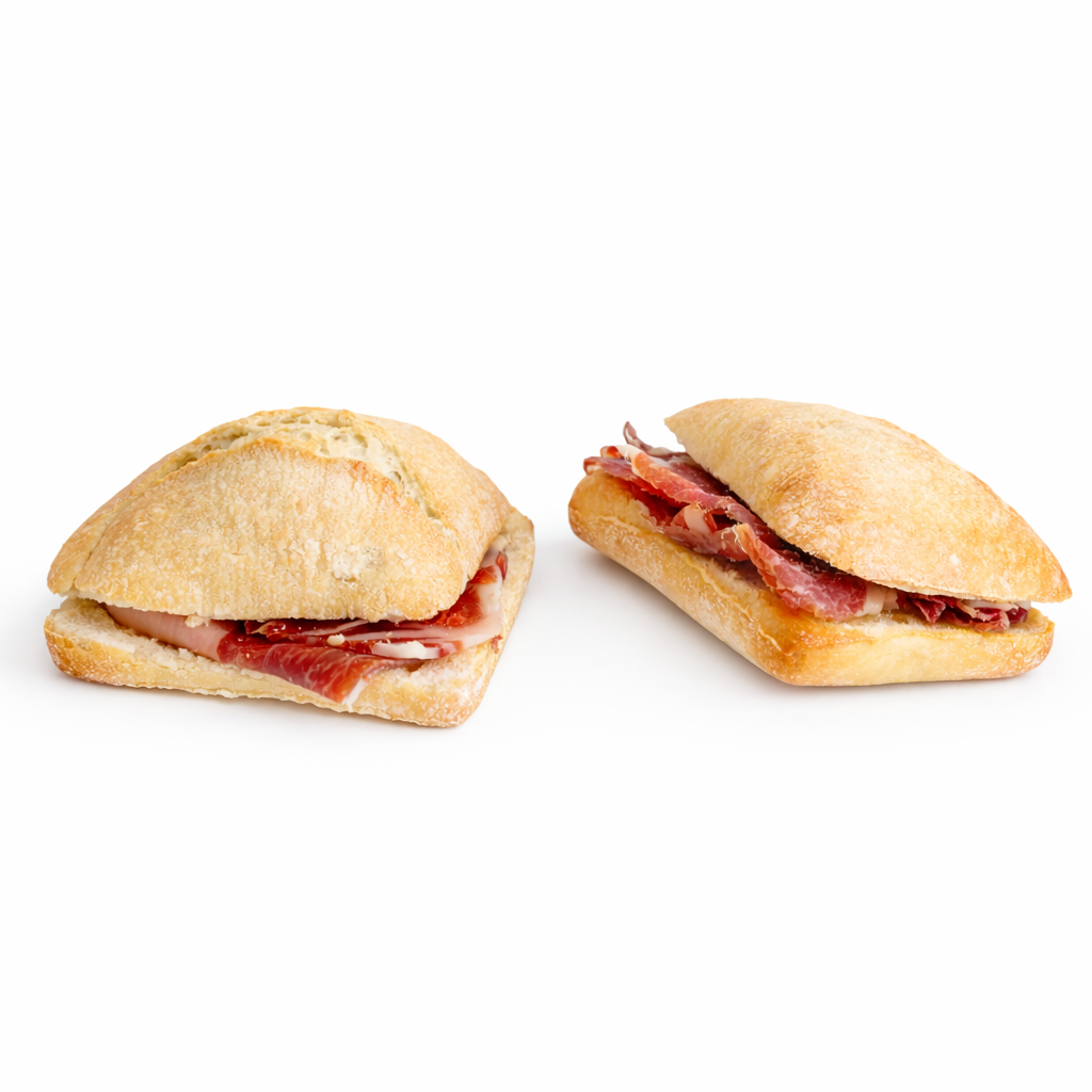 Pack de 2 chapatas de jamón ibérico con tumaca (sin gluten)