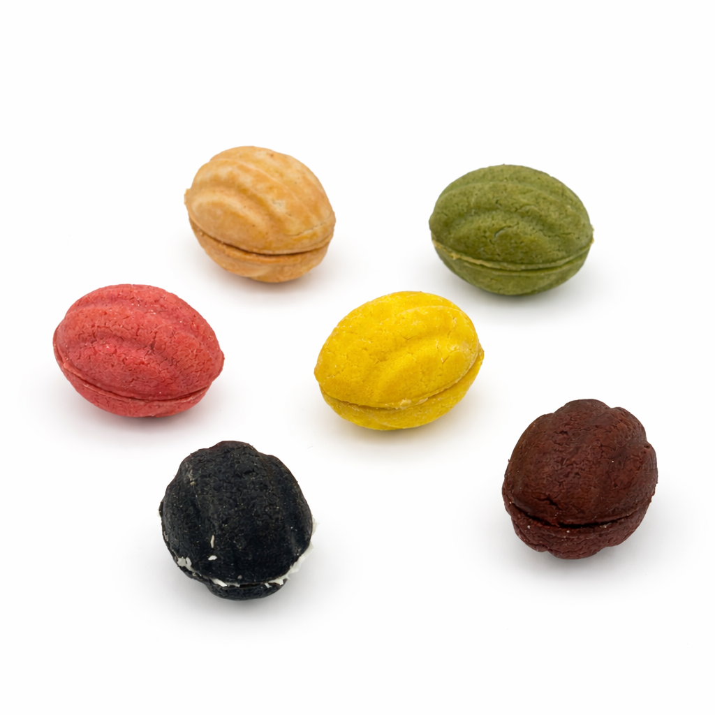 Nuez de galleta de colores