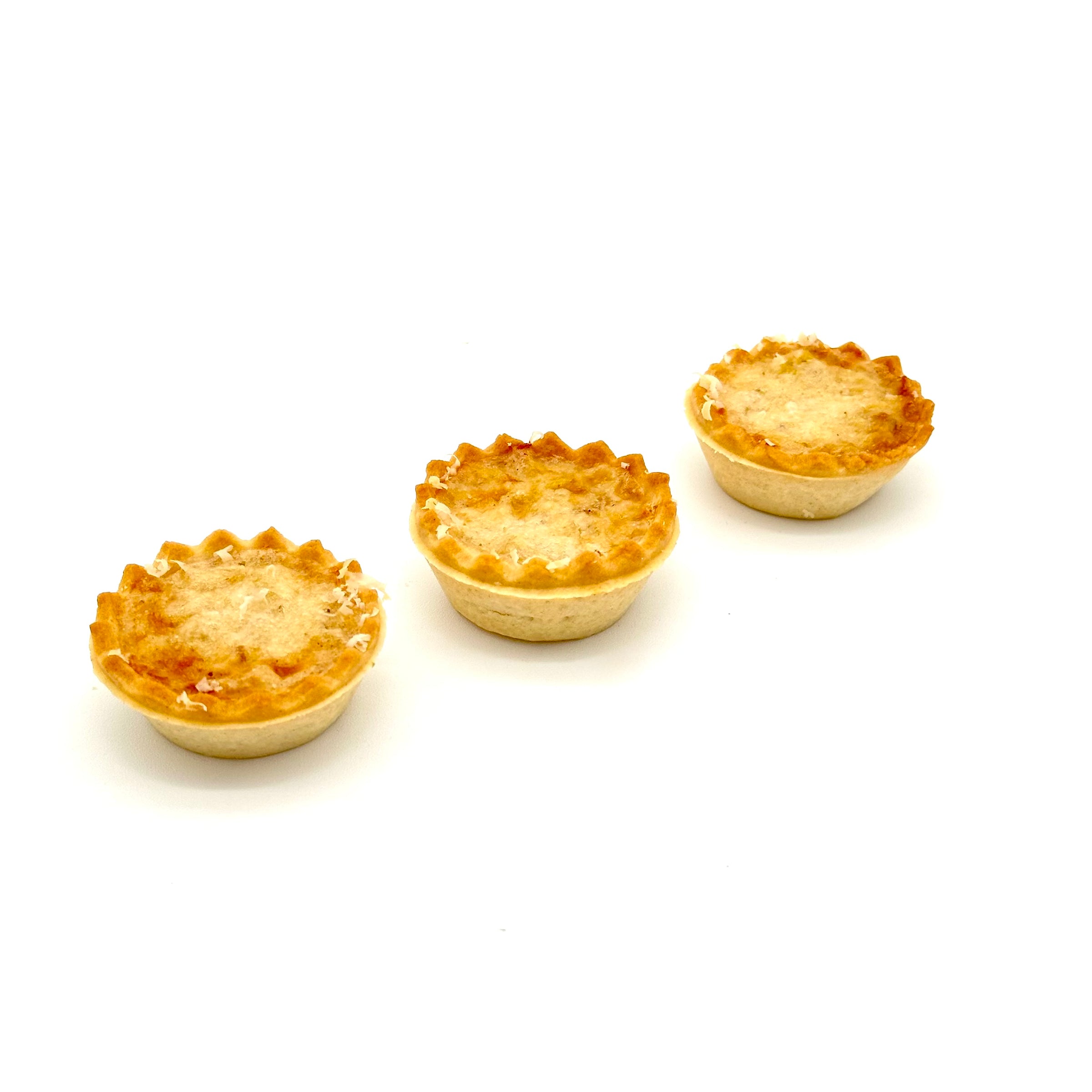 Pack de 20 mini quiche de puerros, bacon y gruyere