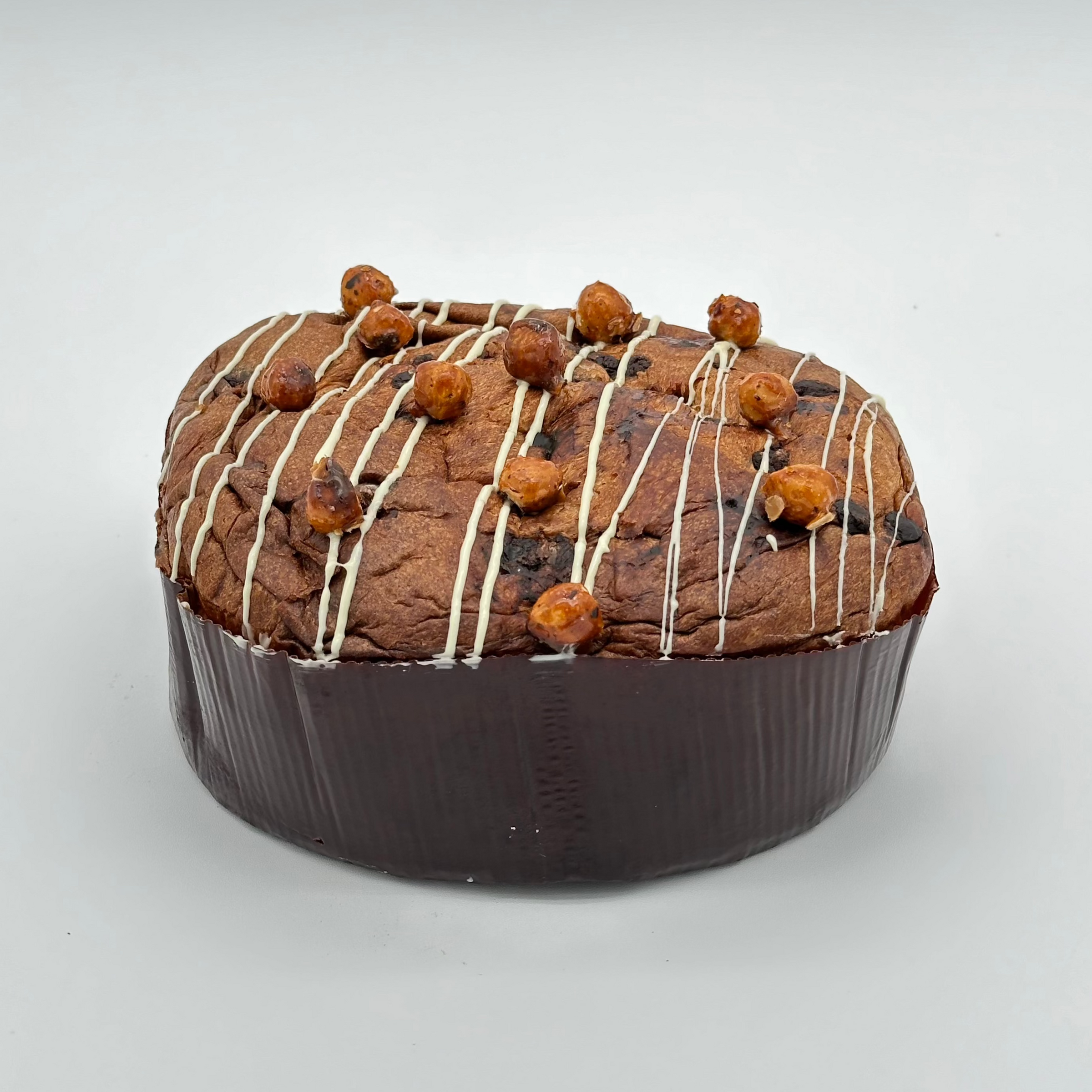 Panettone con chocolate y praliné