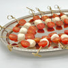 Pack de 20 mini brochetas de mini mozzarella y tomates cherry