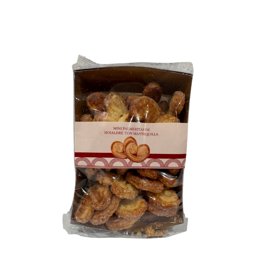 Mini palmeritas de hojaldre con mantequilla