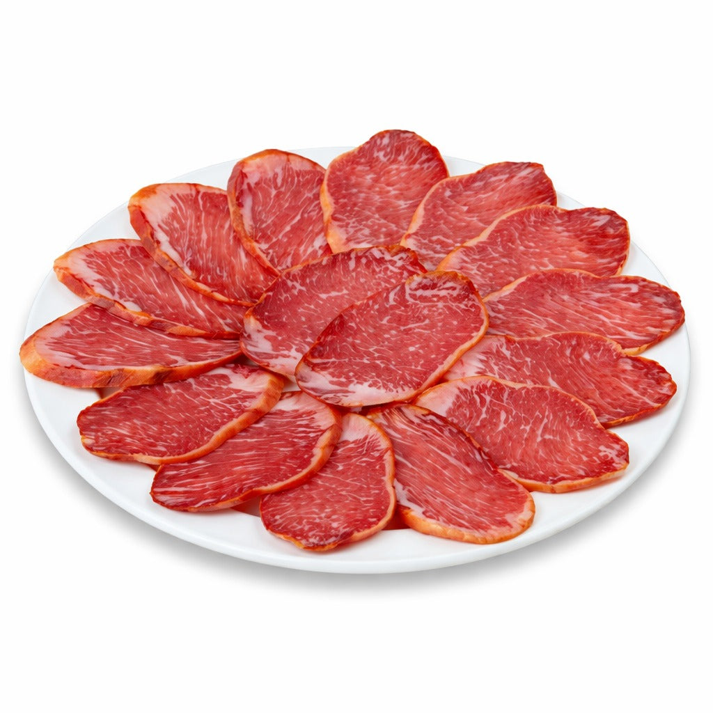 Lomo ibérico de bellota 100% cortado a mano con picos (100GR)