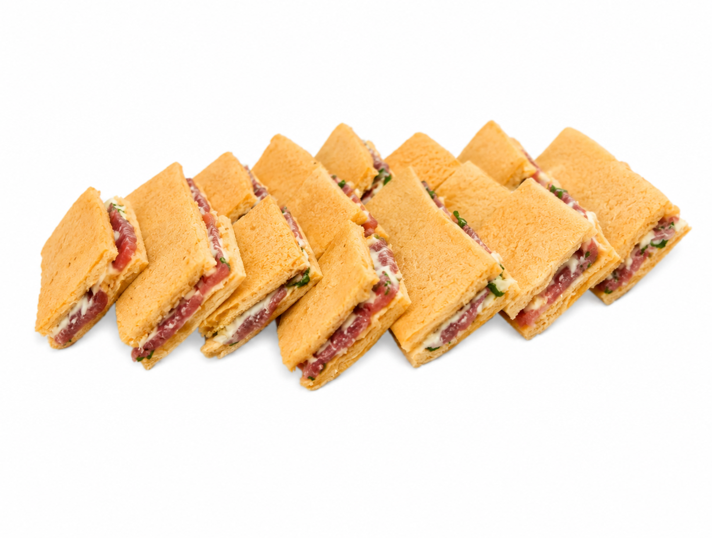 Pack de 16 mini sándwiches de carpaccio