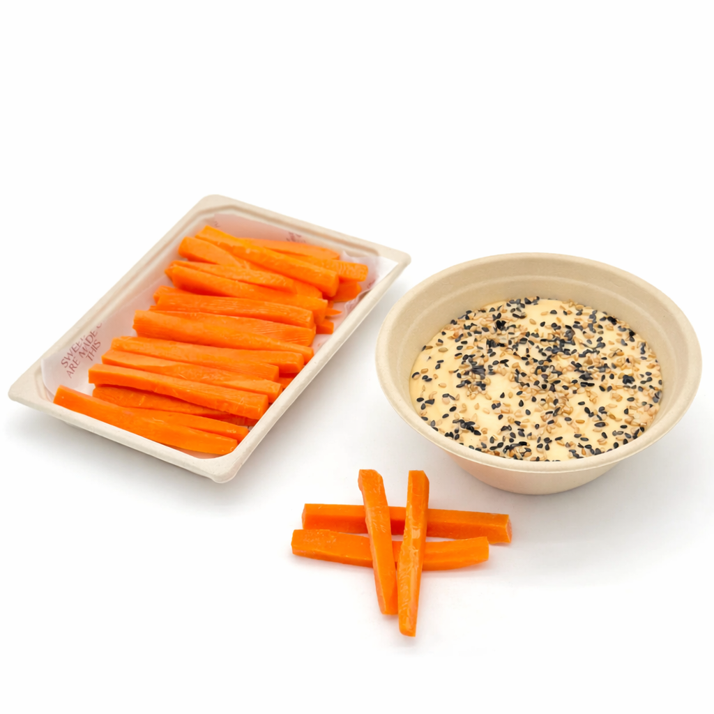 Hummus clásico con zanahorias